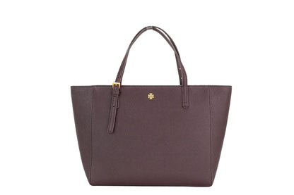 Tory Burch Emerson Kleine Tote-Handtasche aus Tempranillo-Saffiano-Leder